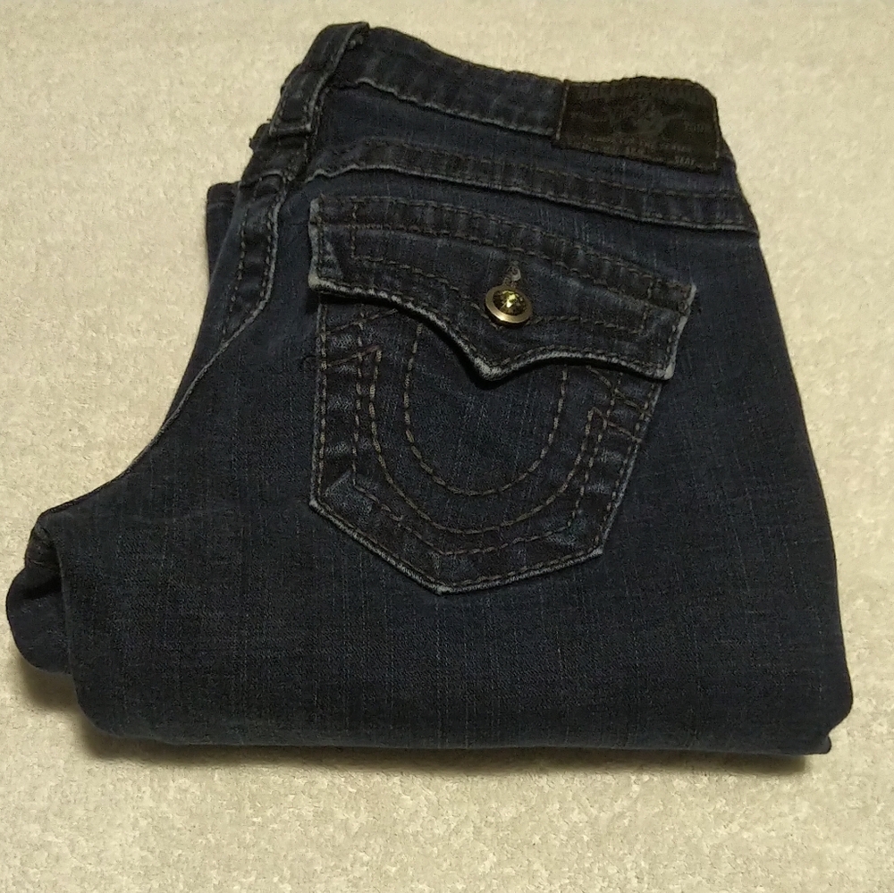 True Religion Skinny Dark Blue Jeans - Size 26